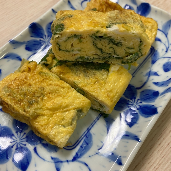三つ葉が余ったらコレ!三つ葉の玉子焼き